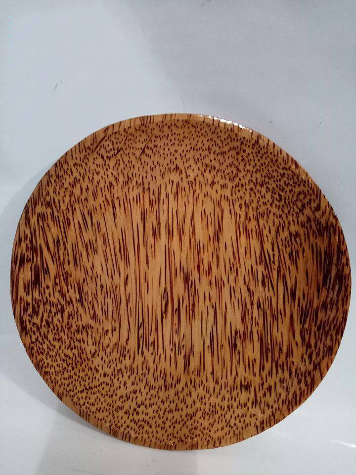 Dĩa gỗ tròn mỹ nghệ dừa