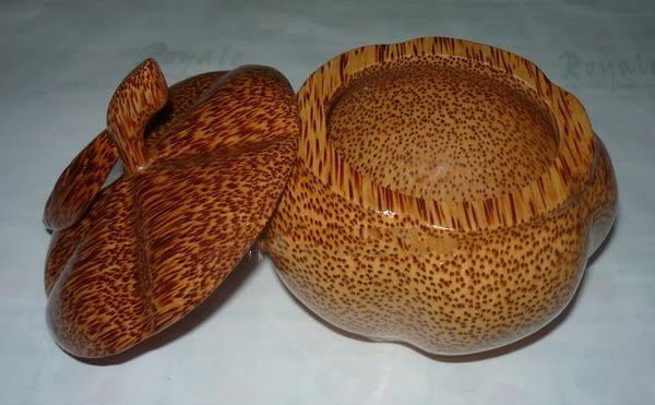 Hủ đựng bí ngô mỹ nghệ dừa