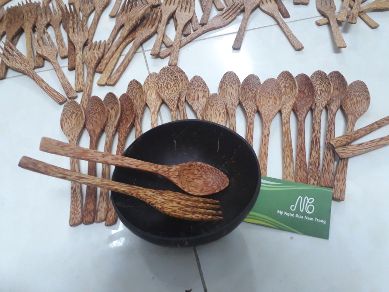 Muỗng nĩa gỗ dừa