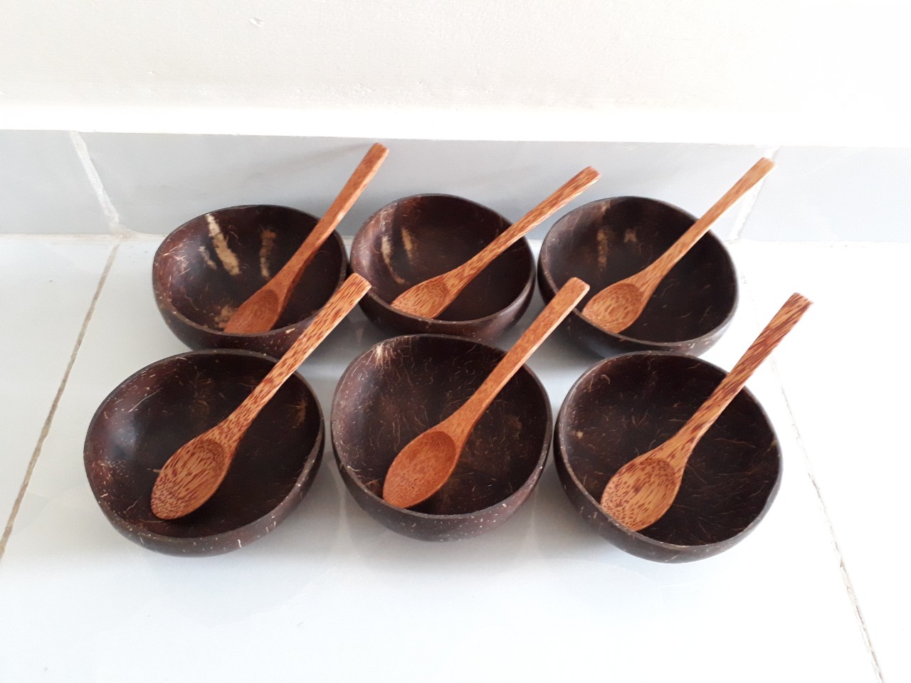 Thìa gỗ dừa 19cm - Muỗng gỗ dừa mỹ nghệ