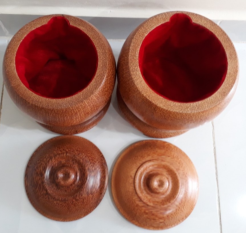Vỏ bình giữ ấm trà gỗ dừa mỹ nghệ size trung