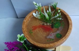 Tranh Cá 3D Chén Mỹ Nghệ Dừa